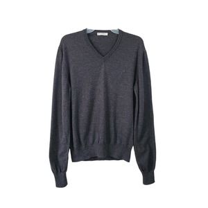 Versage Collection 100% Wool V-neck Long Sleeve‎ Sweater Size Mens Medium